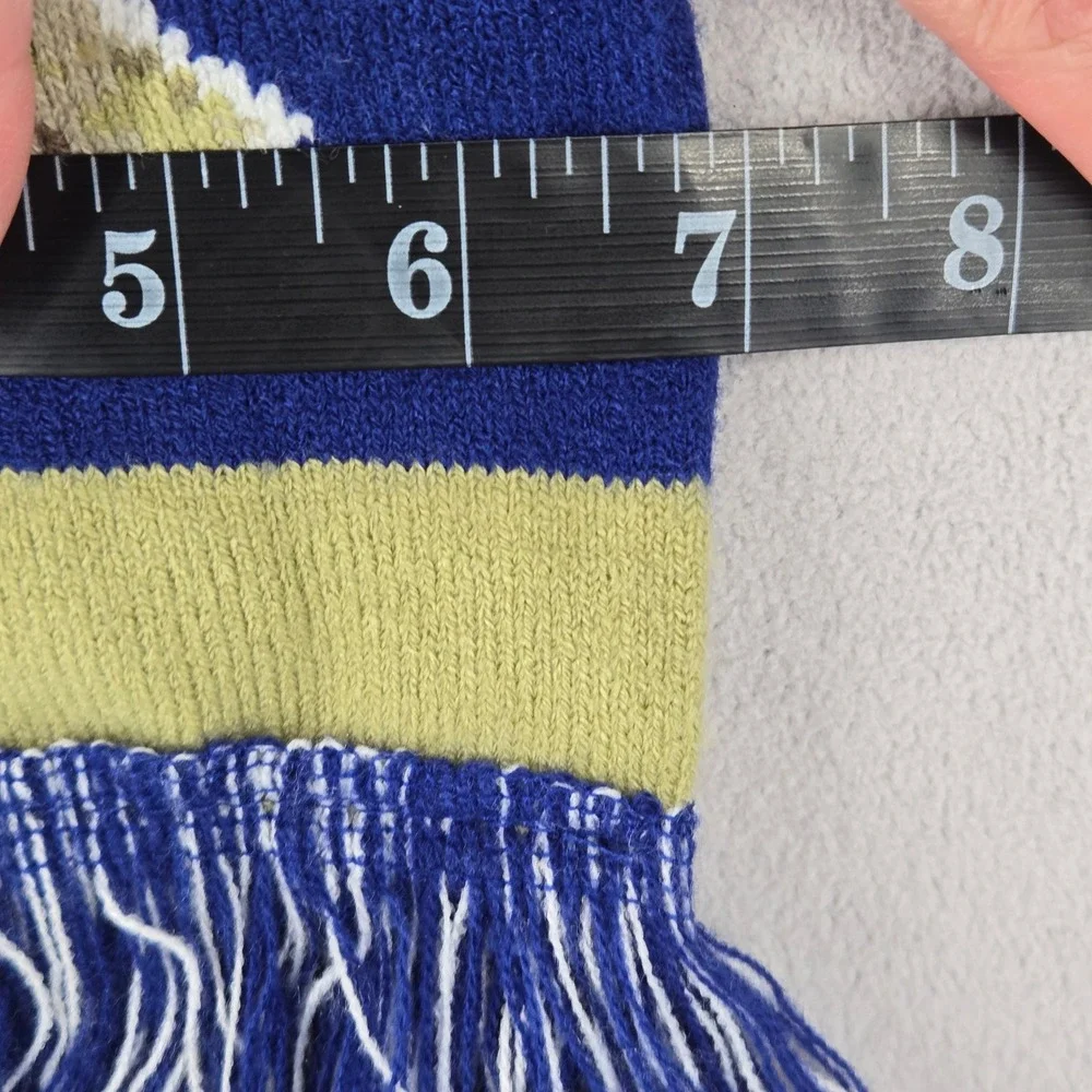 NFL New York Giants OS Scarf Salute to Service Ford Blue Camo Ribbon Knit Fringe